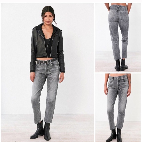 Agolde Denim - Agolde New Jamie Hi Rise Classic Jeans Gray 28